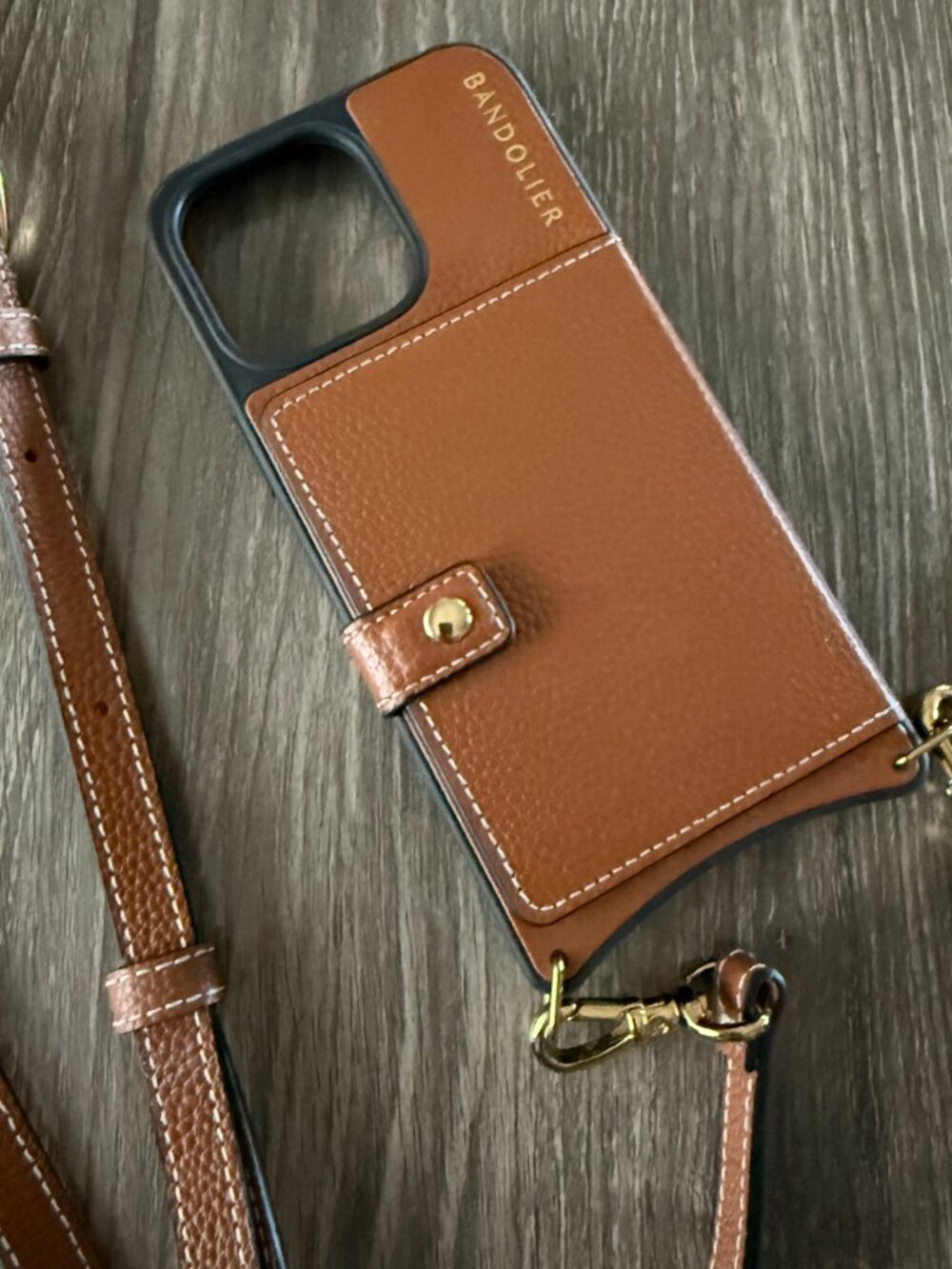 Bandolier Casey MagSafe Charging Crossbody iPhone 14 Pro Max Case Sienna Gold - Picture 5 of 6